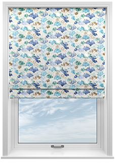 Palm Beach Faux Silk, Cool Water - Twist&Fit Roman Blind